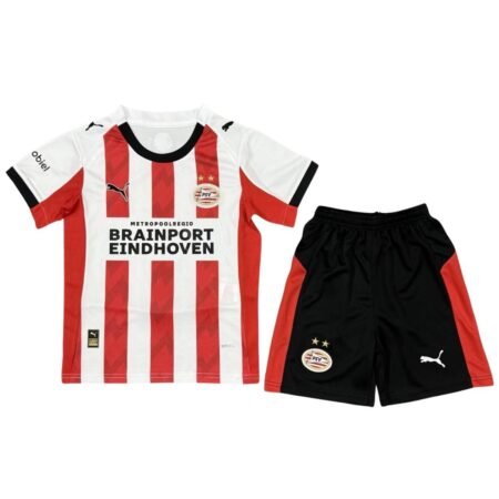 Kit Infantil PSV Eindhoven Vermelho 2025/26 Home Unissex