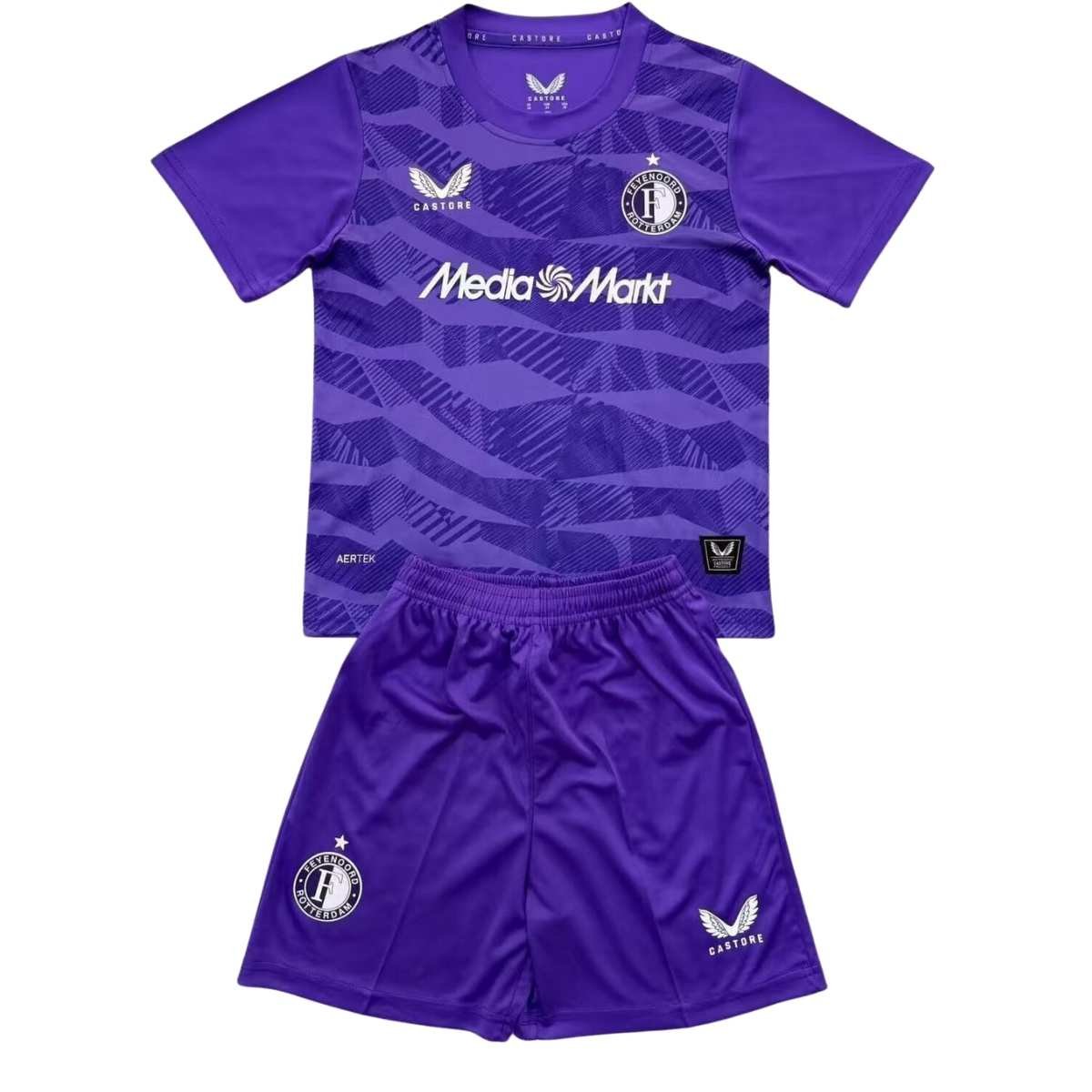 Kit-infantil-Feyenoord-ROXO-25-26-GOLEIRO-Unissex Kit Infantil Feyenoord Roxo 2025/26 Goleiro Unissex