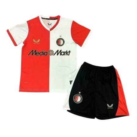Kit Infantil Feyenoord Vermelho 2025/26 Home Unissex