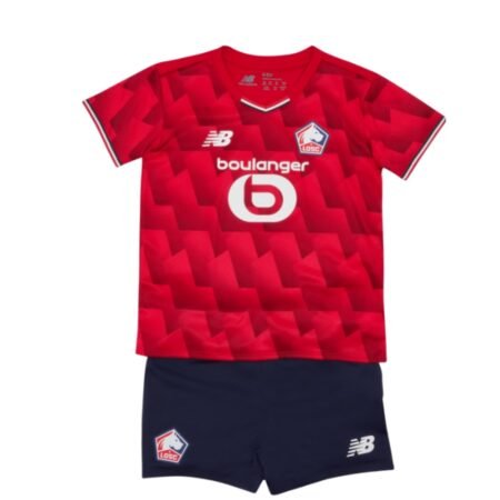 Kit Infantil Lille Losc Vermelha 2025/26 Home Unissex