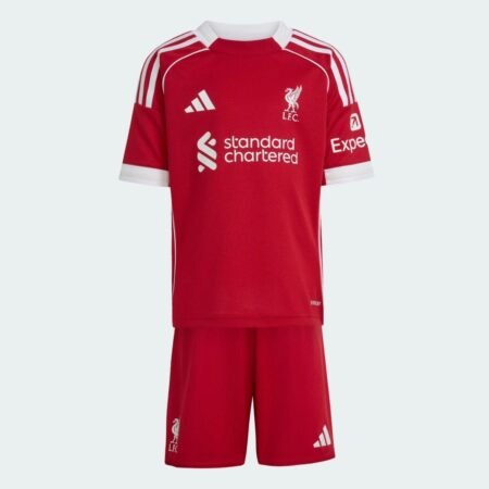 Kit Infantil Liverpool Vermelha 2025/26 Home Unissex