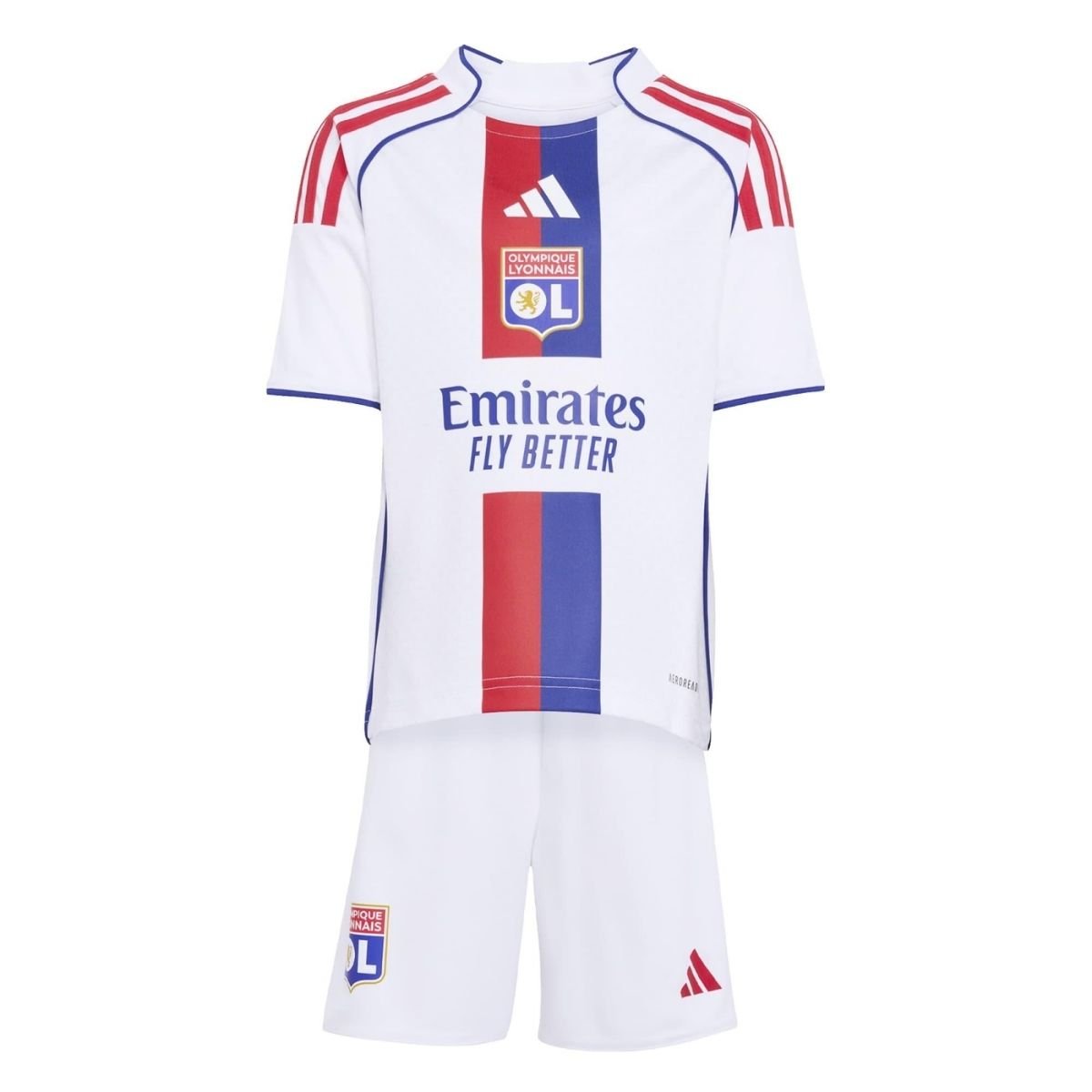 Kit-infantil-Lyons-Branco-25-26-Home-Unissex Kit Infantil Lyon Branco 2025/26 Home Unissex