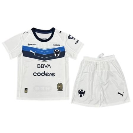 Kit Infantil Monterrey Branco 2025/26 Away Unissex