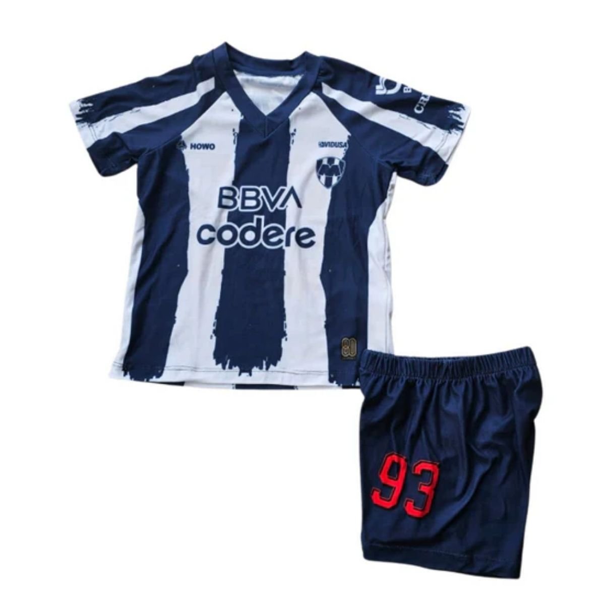 Kit-infantil-Monterrey-Branco-e-Azul-25-26-Home-Unissex (1) Kit Infantil Monterrey Azul Sergio Ramos #93 2025/26 Home