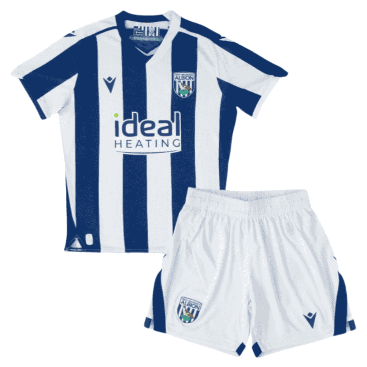 Kit-infantil-West-Bromwich-Branco-2025-26-Home-Unissex Kit Infantil West Bromwich Branco 2025/26 Home Unissex