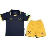 Kit-infantil-West ham-Amarelo-e-Preto-25-26-Third-Away-Unissex