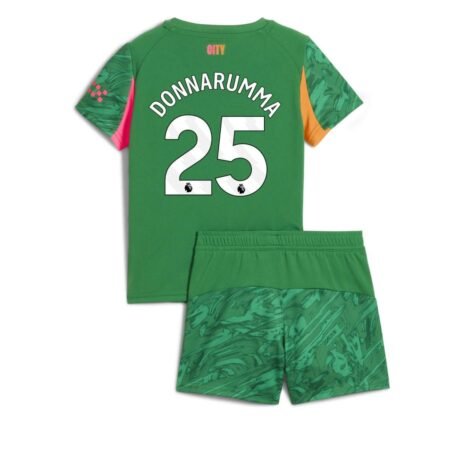 Kit Infantil Manchester City Donnarumma #25 Verde Goleiro 2025/26 Unissex