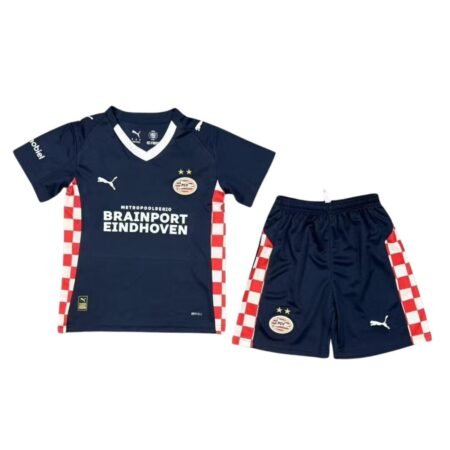 Kit Infantil PSV Eindhoven Azul 2025/26 Away Unissex