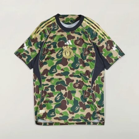 Camisa Bape x Adidas Verde/Marron 2025/26 3 Stripes Masculina