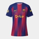 camisa-barceona-ed-sheeran-1899-play-grená-2025-26-home-feminina