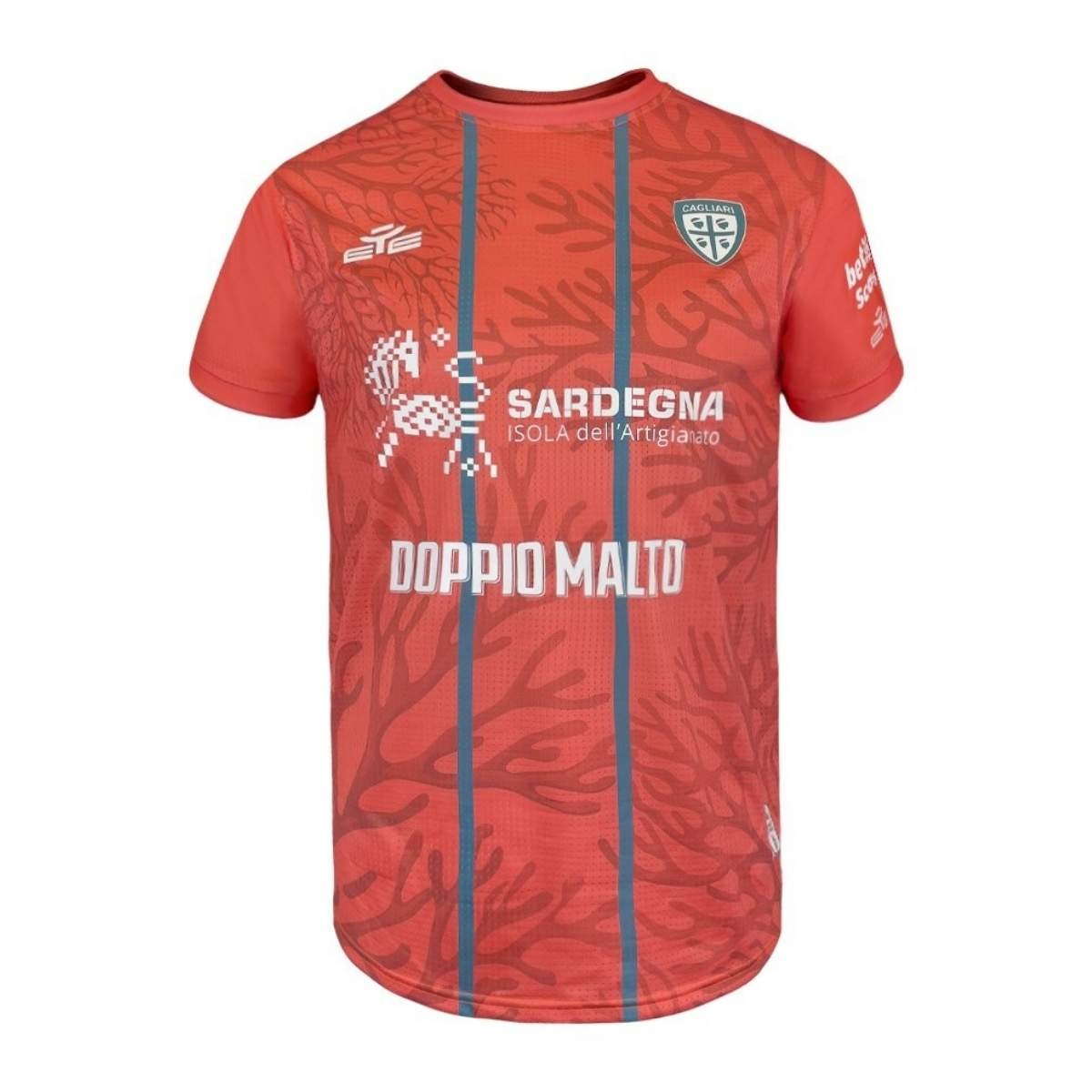 camisa-cagliari-calcio-laranja-2025-26-fourth-masculina Camisa Cagliari Calcio Laranja 2025/26 Fourth Masculina