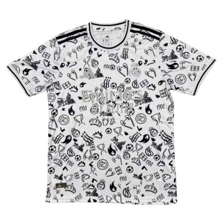 Camisa Real Madrid Branca Taças Emojis 2025/26 Especial Masculina
