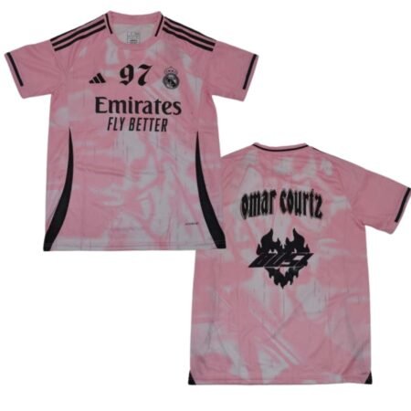 Camisa Real Madrid Rosa Omar Courtz 97 2025/26 Masculina