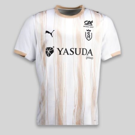 Camisa Stade de Reims Branco/Bege 2025/26 Away Masculina