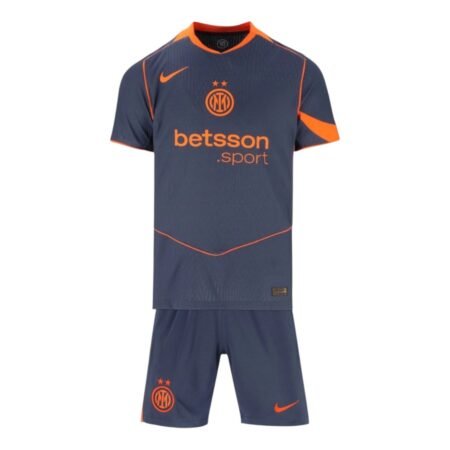 Kit Infantil Inter de Milão Grafite 2025/26 Total 90 Third Unissex