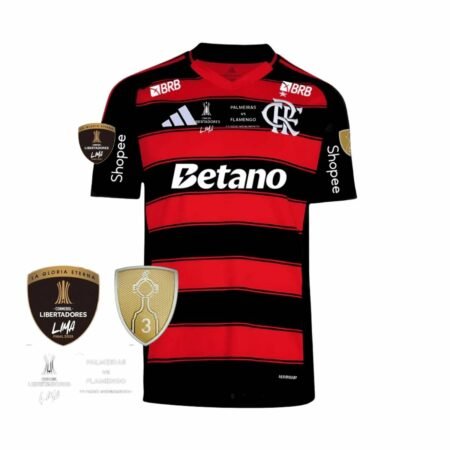 Camisa do Flamengo Final Libertadores 2025 Vermelha Masculina