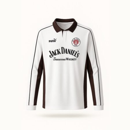 Camisa ST. Pauli Branco/Marron 1999/00 Home I Manga Longa