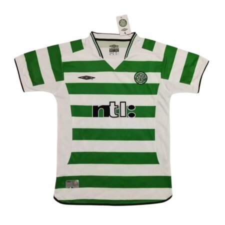 Camisa Celtic FC Verde 2001/02 Home I Retrô Masculina