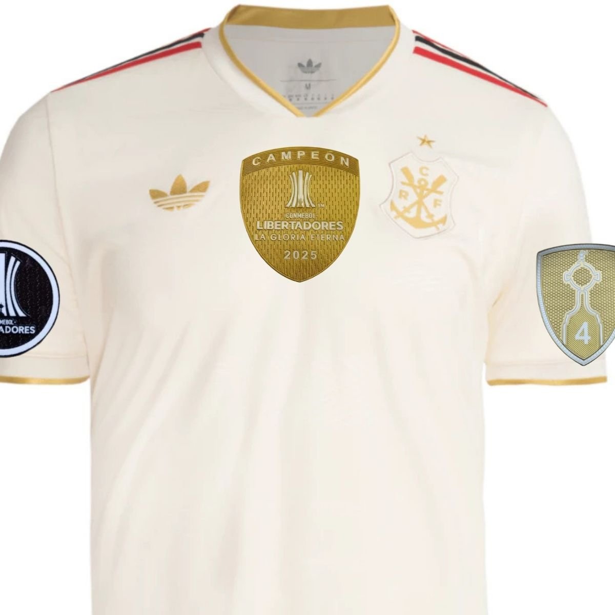 camisa-do-flamengo-campeao-libertadores-2025-creme-reserva-feminina (4) Camisa do Flamengo Campeão Libertadores 2025 Creme Terceira Masculina