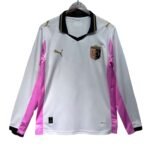 camisa-palermo-fc-branca-rosa-125-anos-2025-26-aniversario-manga-longa