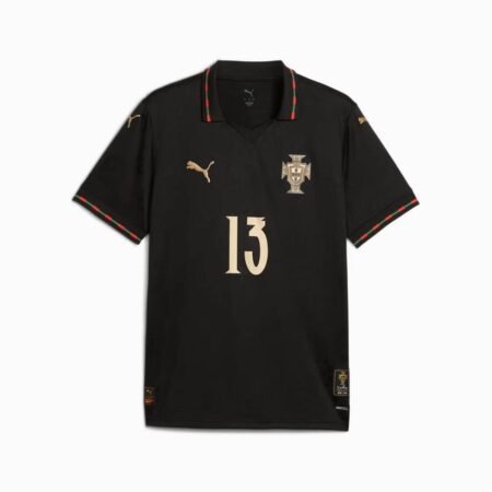 Camisa Portugal Pantera Negra Polo Preta 2025/26  Eusébio Masculina