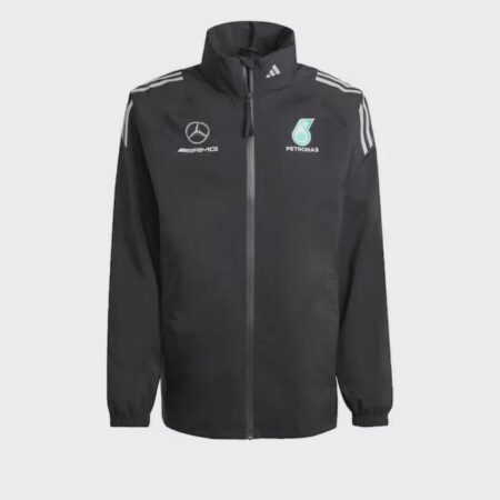 Jaqueta Corta Vento Mercedes Benz AMG F1 Chuva Preta 2025/26 Masculina