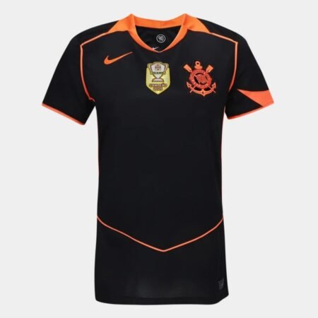 Camisa Corinthians Campeão Copa do Brasil 2025 Terceira Total 90 Preta Feminina