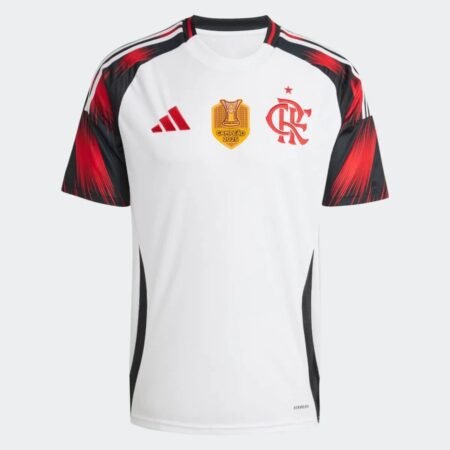 Camisa do Flamengo Campeão Brasileiro 2025 Branca Reserva Masculina