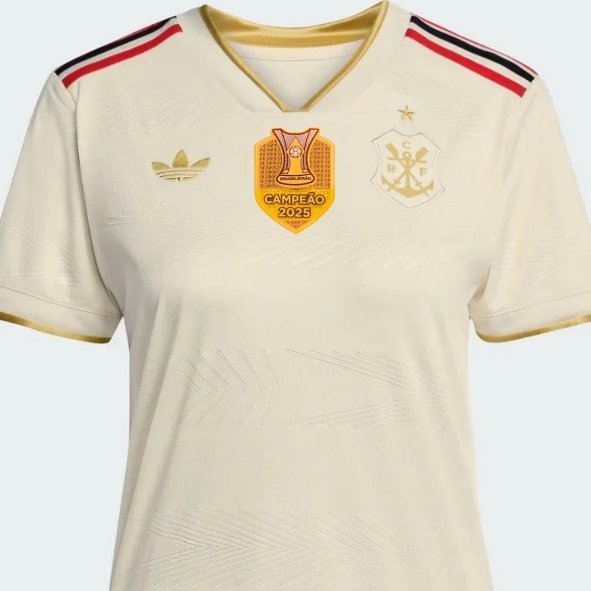 camisa-flamengo-creme-3-camepao-brasileiro-2025-terceira-feminina (2) Camisa do Flamengo Campeão Brasileiro 2025 Creme Terceira Feminina
