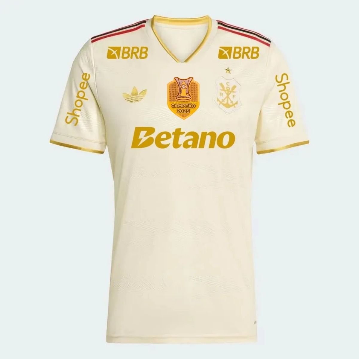 camisa-flamengo-creme-camepao-brasileiro-2025-terceira-todos-os-patrocinios (1) Camisa do Flamengo Campeão Brasileiro 2025 Creme Terceira Todos os Patricinadores