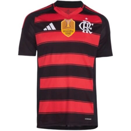 Camisa do Flamengo Campeão Brasileiro 2025 Vermelha Titular Masculina