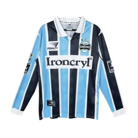 Camisa Grêmio Azul Tricolor 1997/98 Titular Ironcryl I Manga Longa