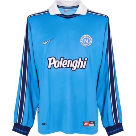 Camisa SSC Napoli Azul 1998/99 Home I Polenghi Manga Longa