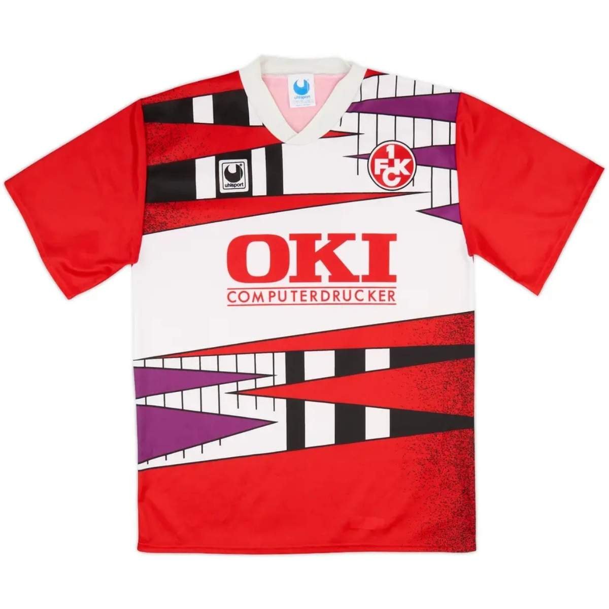 camisa-Kaiserslautern-branco-vermelha-1994-95-home-masculina Camisa FC Kaiserslautern Vermelha 1994/95 Home Masculina