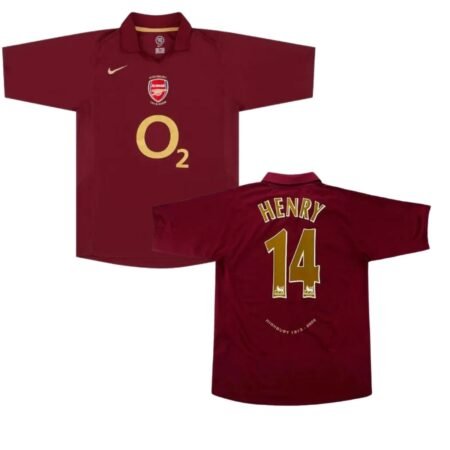 Camisa Arsenal Vermelho Henry #14 2005/06 Home I Masculina