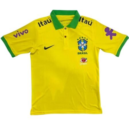 Camisa do Brasil Polo Viagem Amarelo Masculina