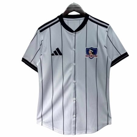 Camisa Colo Colo Basebol Branca 2025/26 Botoões Masculina