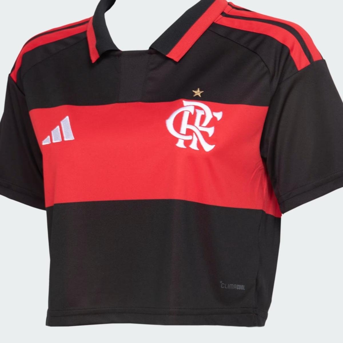 camisa-cropped-flamengo-vermelha-2026-27-titular-feminina-JZ8868 (3) Cropped do Flamengo Vermelha Polo 2026/27 Titular I Feminina