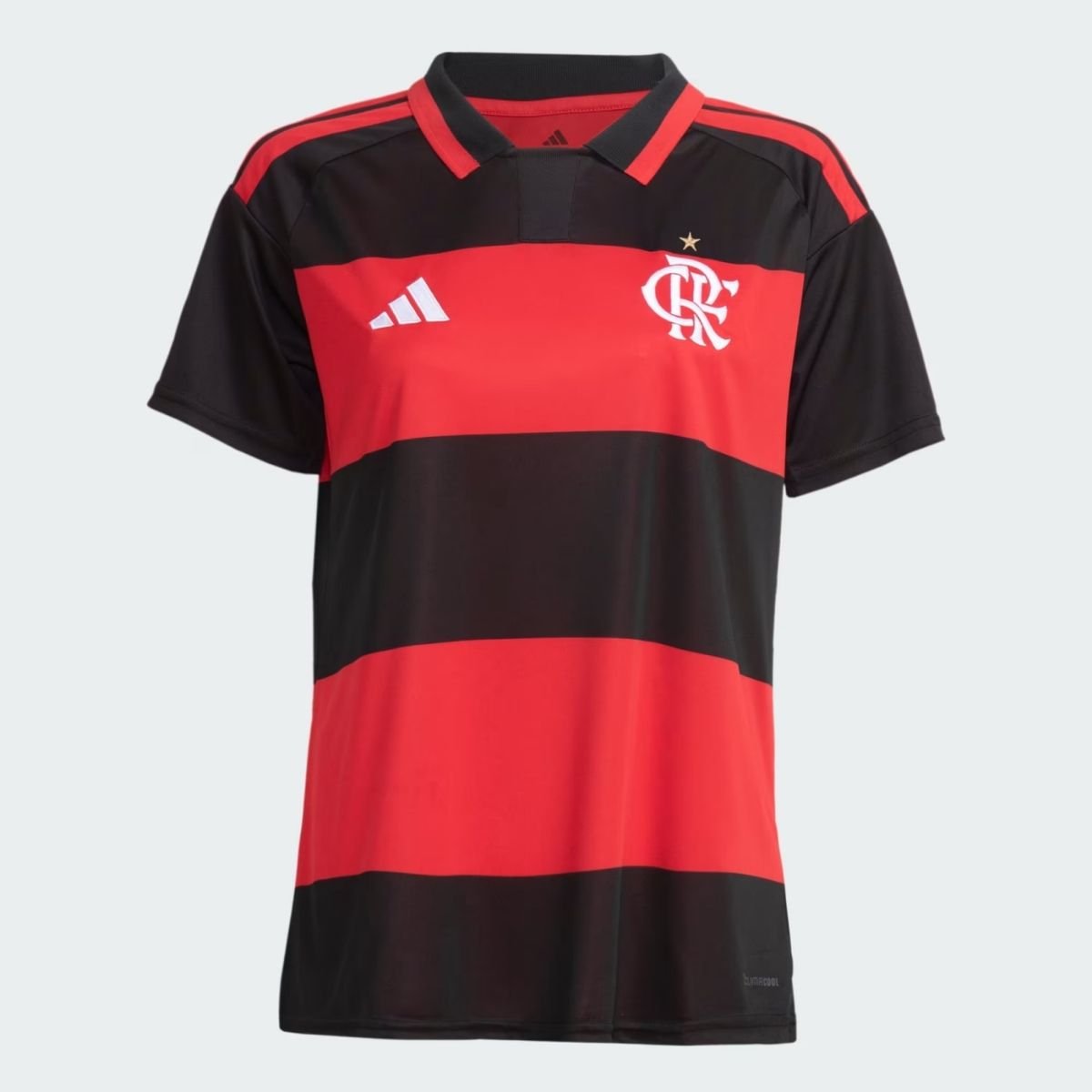 camisa-do-flamengo-vermelha-2026-27-titular-feminina-JZ8871 Camisa do Flamengo Vermelha Polo 2026/27 Titular I Feminina
