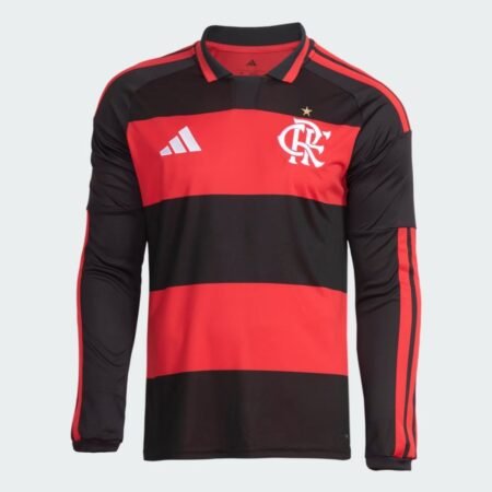 Camisa do Flamengo Vermelha Polo 2026/27 Titular I Manga Longa