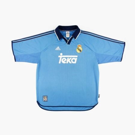 Camisa Real Madrid Azul 2000/01 Teka Third III Masculina
