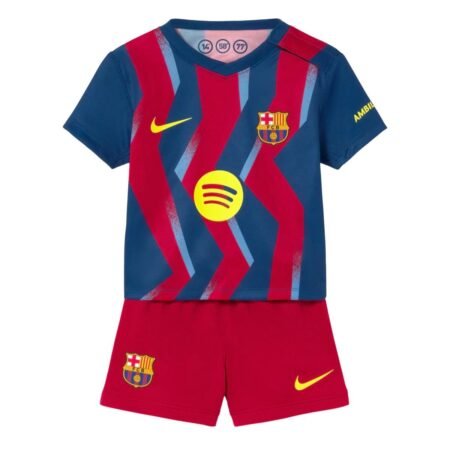 Kit Infantil Barcelona Azul/Vermelho 2025/26 Fourth IV Unissex