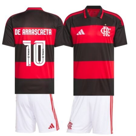 Kit Infantil De Arrascaeta #10 Flamengo Vermelha 2026/27 Titular I Unissex