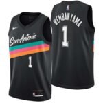 regata-nba-san-antonio-spurs-city-edition-swingman-jersey-25-26-wembanyama-1-preta