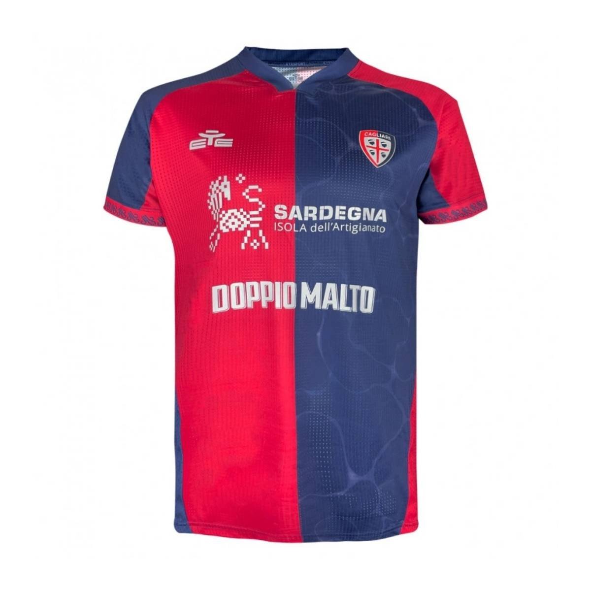 camisa-Cagliari-Calcio-2025-26-home-i-masculina Camisa Cagliari Calcio Vermelha 2025/26 Home I Masculina