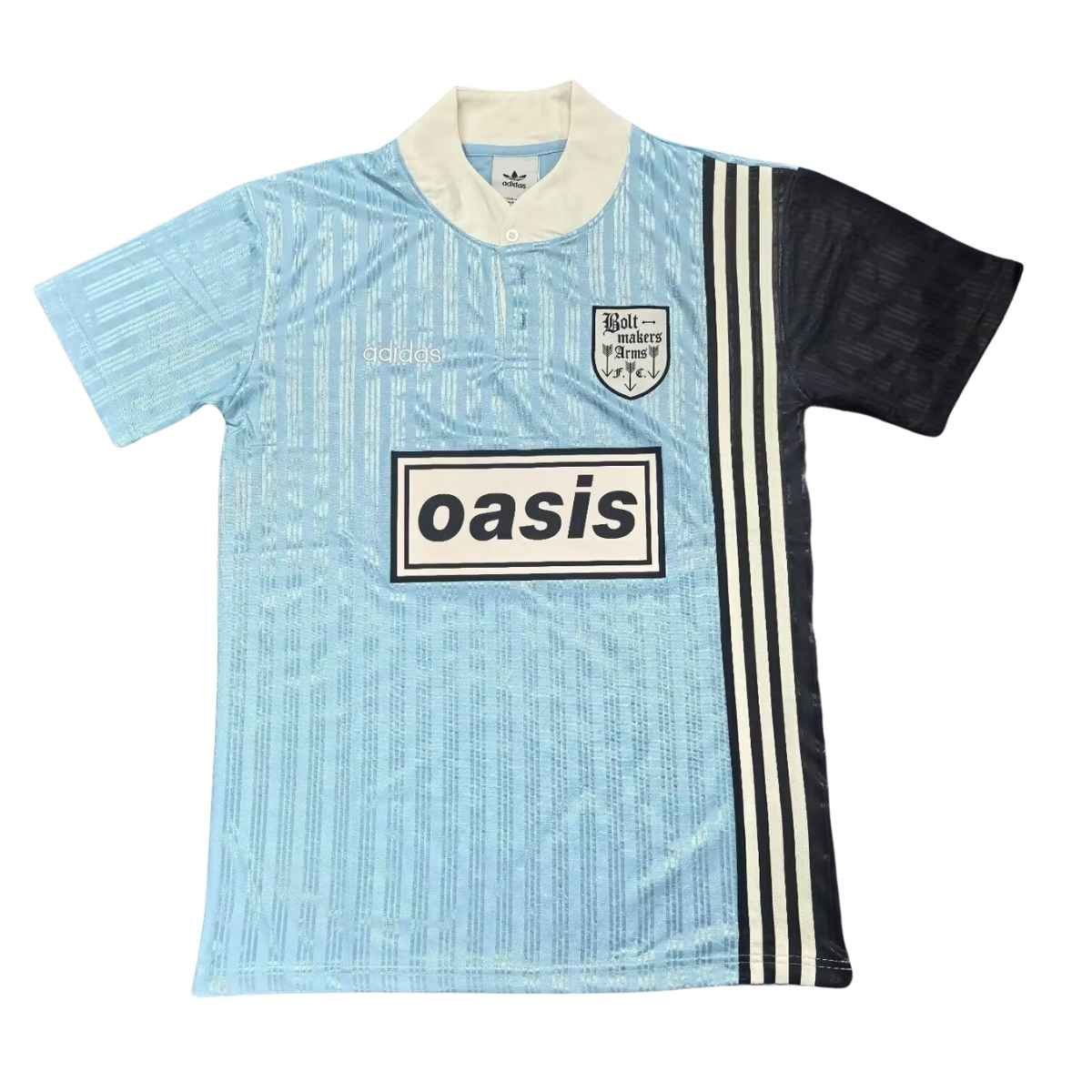 camisa-adidas-oasis-1996-Bolt-Makers-Arms-azul-claro- Camisa Adidas Oasis Azul Claro 1996 Originals Masculina