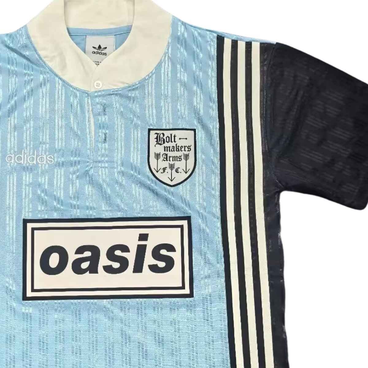camisa-adidas-oasis-1996-Bolt-Makers-Arms-azul-claro- (1) Camisa Adidas Oasis Azul Claro 1996 Originals Masculina