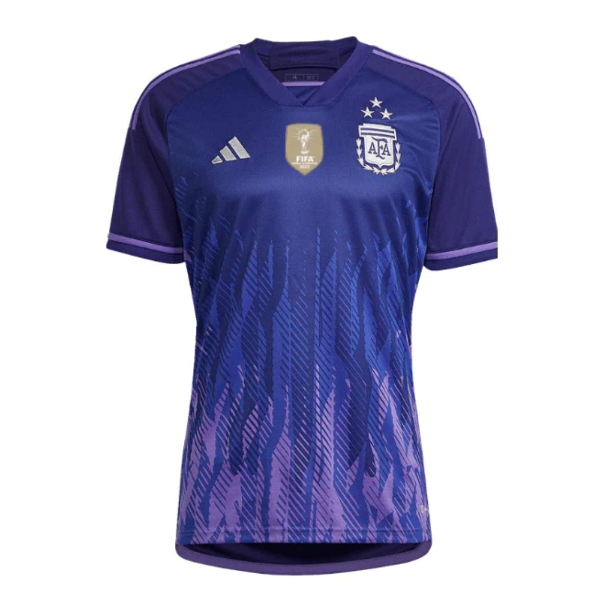 camisa-argentina-away-ii-patch-copa-do-mundo-2022-roxo-feminina Camisa Argentina Roxo Patch Copa 2022 Away II Feminina