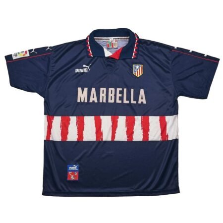 Camisa Atlético de Madrid Azul 1997/98 Away II Marbella Masculina