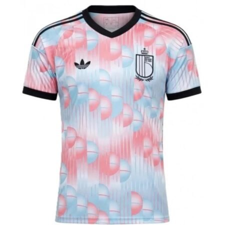 Camisa Bélgica Rosa/Azul Copa 2026/27 Away II Masculina